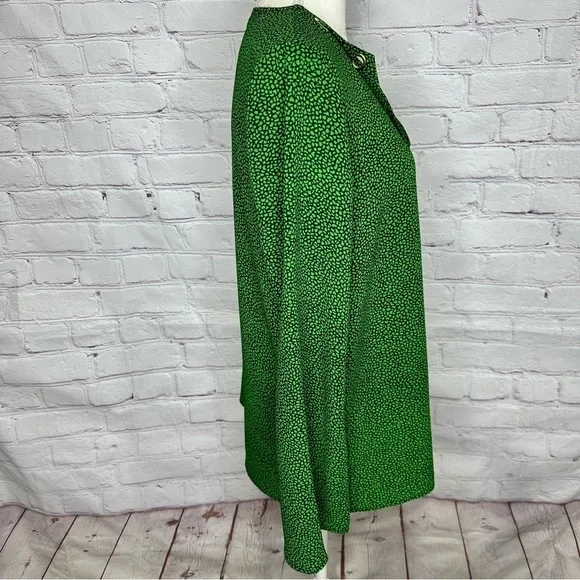 Michael Kors green and black design blouse - Picture 5 of 10